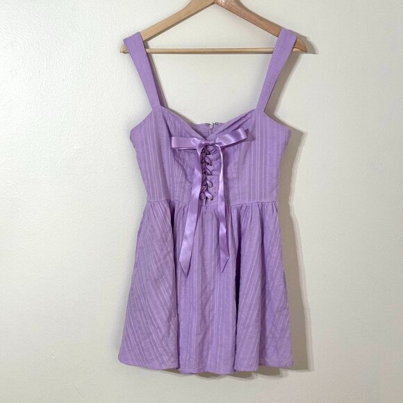 Sugar Thrillz Dolls Kill Lavender Purple Lace Up Dress Rapunzel Costume Tangled - Picture 1 of 13